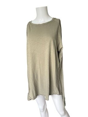 We the Free People Olive Green Long Sleeve Top Lightweight Womens Size Small